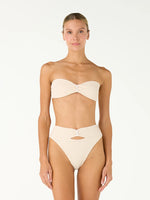 Top de Bikini Cane Shell Ivory