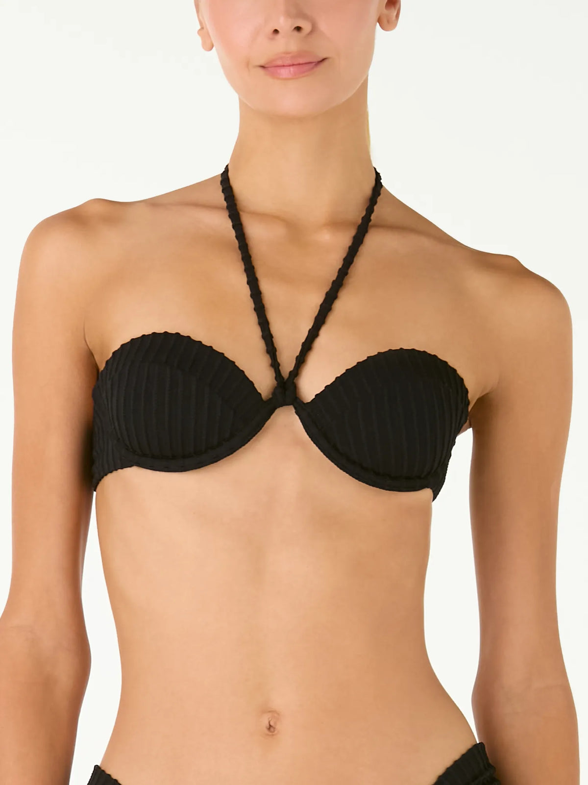 Top de Bikini Coralia Shell Black
