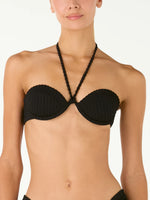 Top de Bikini Coralia Shell Black