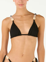 Top de Bikini Kuna Shell Black