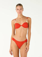 Top de Bikini Perla Shell Red