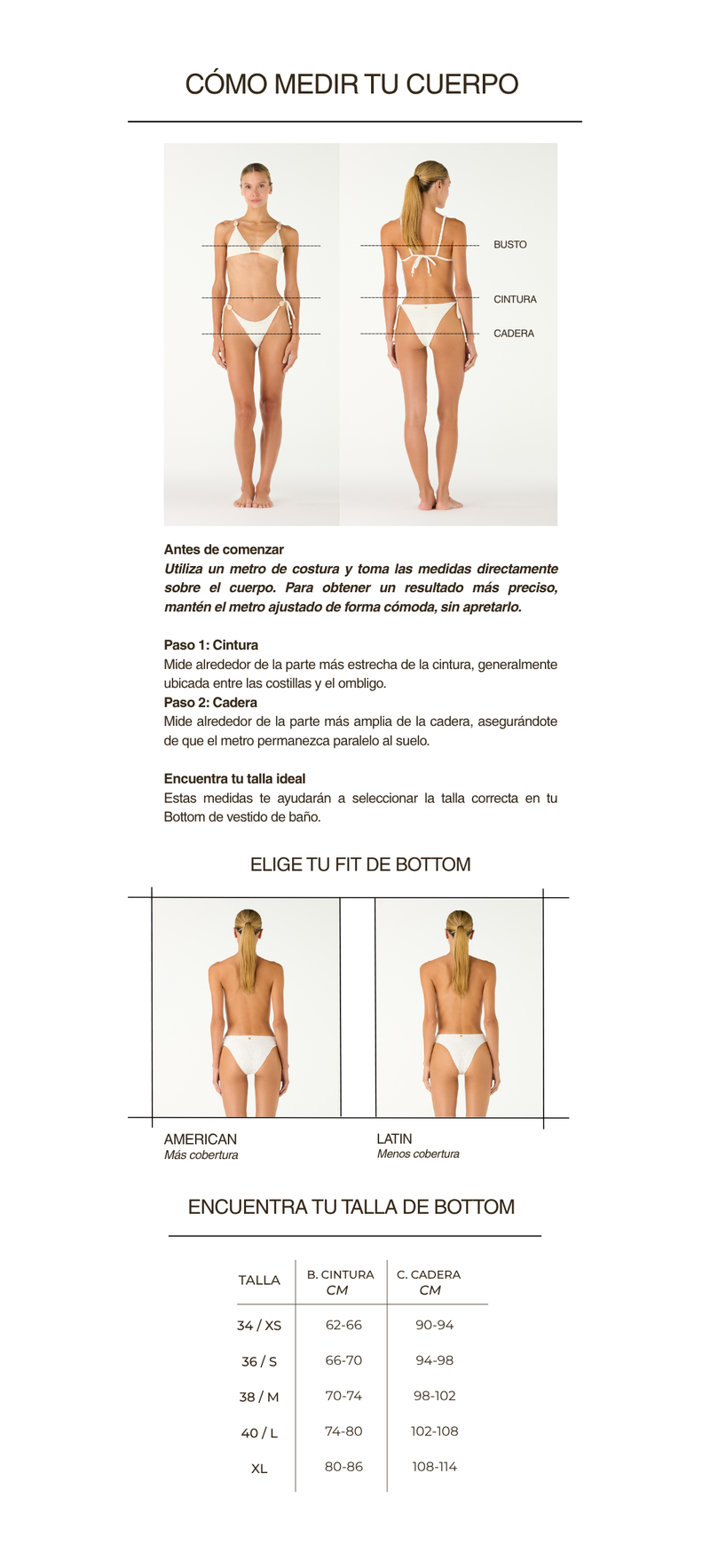 Guía de tallas