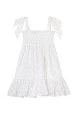 RUFFLED MINI DRESS DAISY IVORY