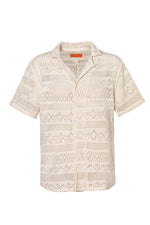 Camisa Manga Corta para hombre Boho Oatmeal