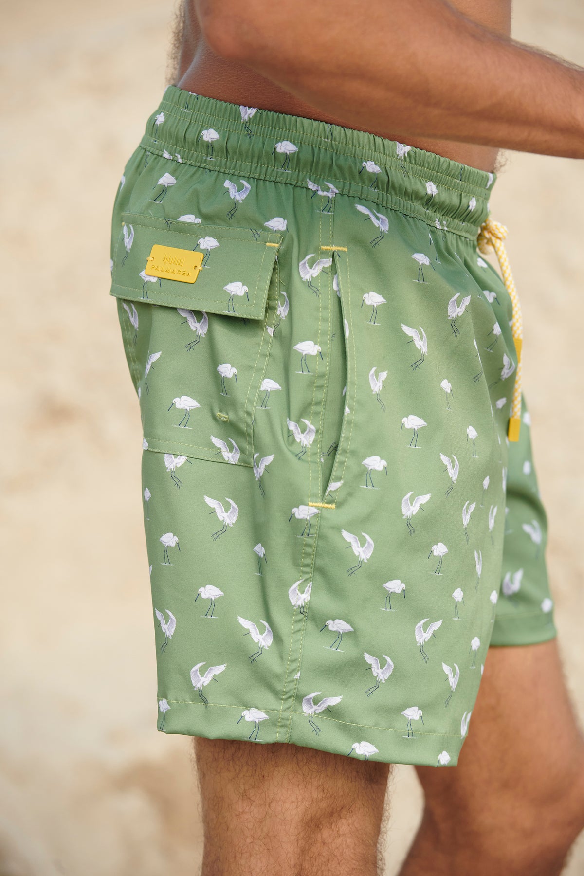 SWIM TRUNK LUCA 12 LEAF PRINTED