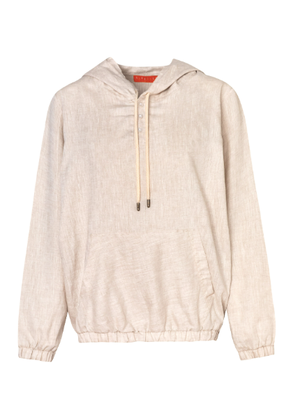 LINEN HODDIE KAKI