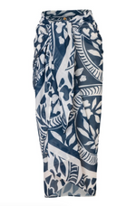 SARONG PAREO BAMBOO BLUE