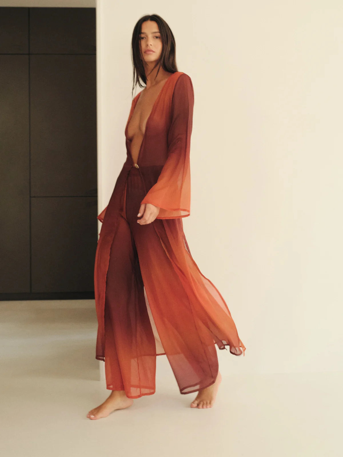 UDA ROBE OMBRE ORANGE