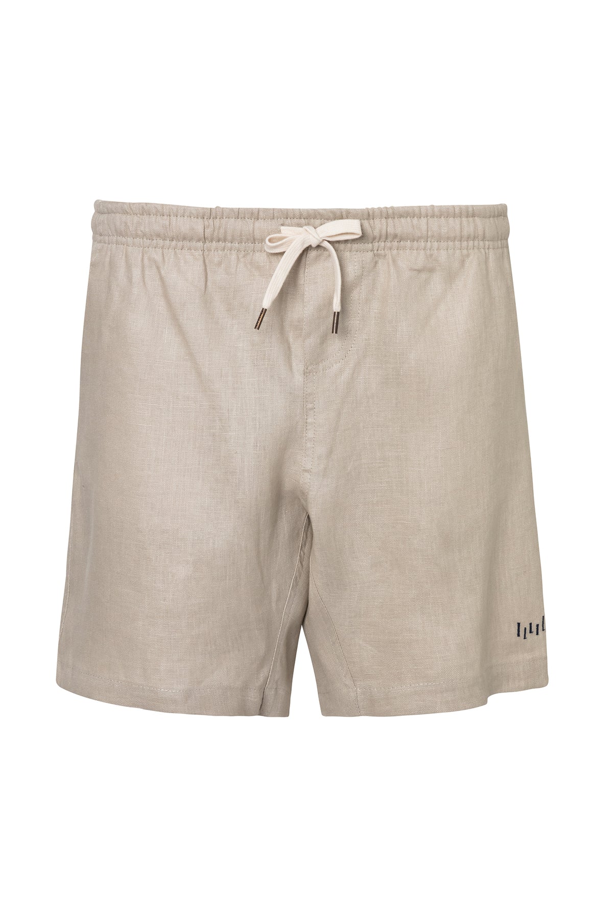 Shorts de Lino Clásica Ecru
