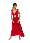 MELISSA TWIST MAXI DRESS RED