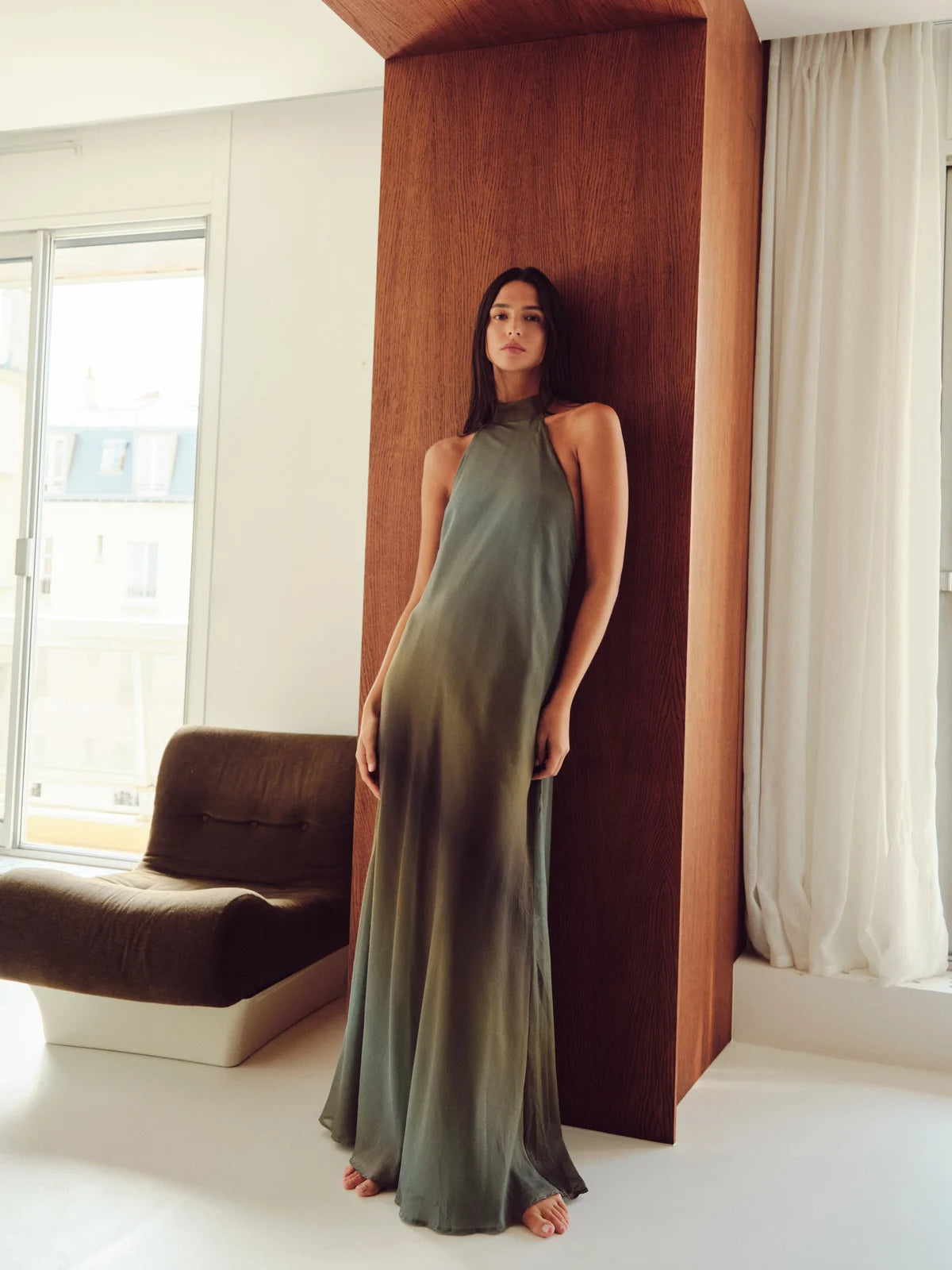 MIEL DRESS OMBRE GREEN