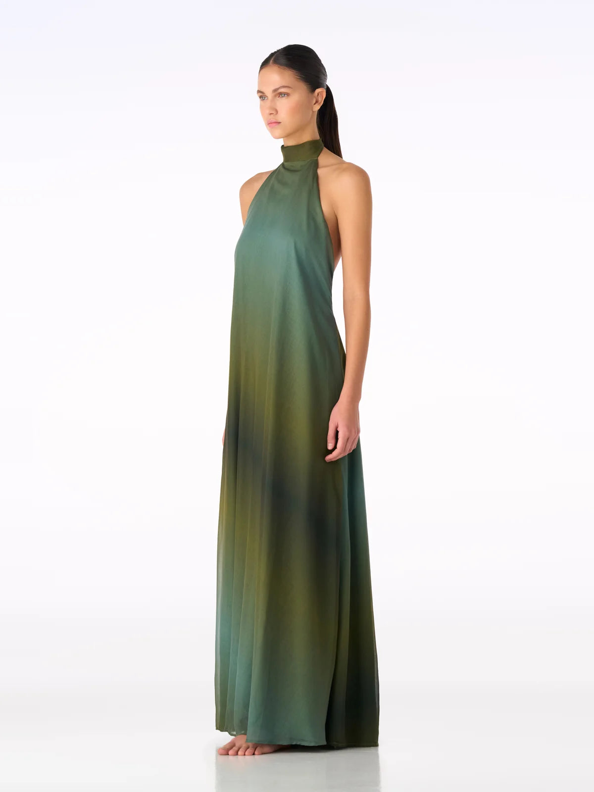 MIEL DRESS OMBRE GREEN