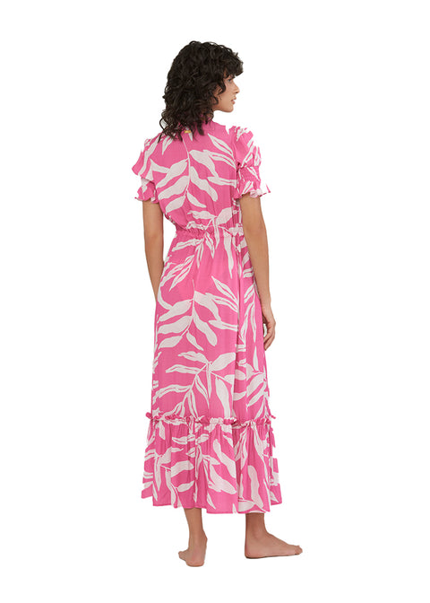 PRINTED BAGGY SLEEVES COVER UP SERRANIA