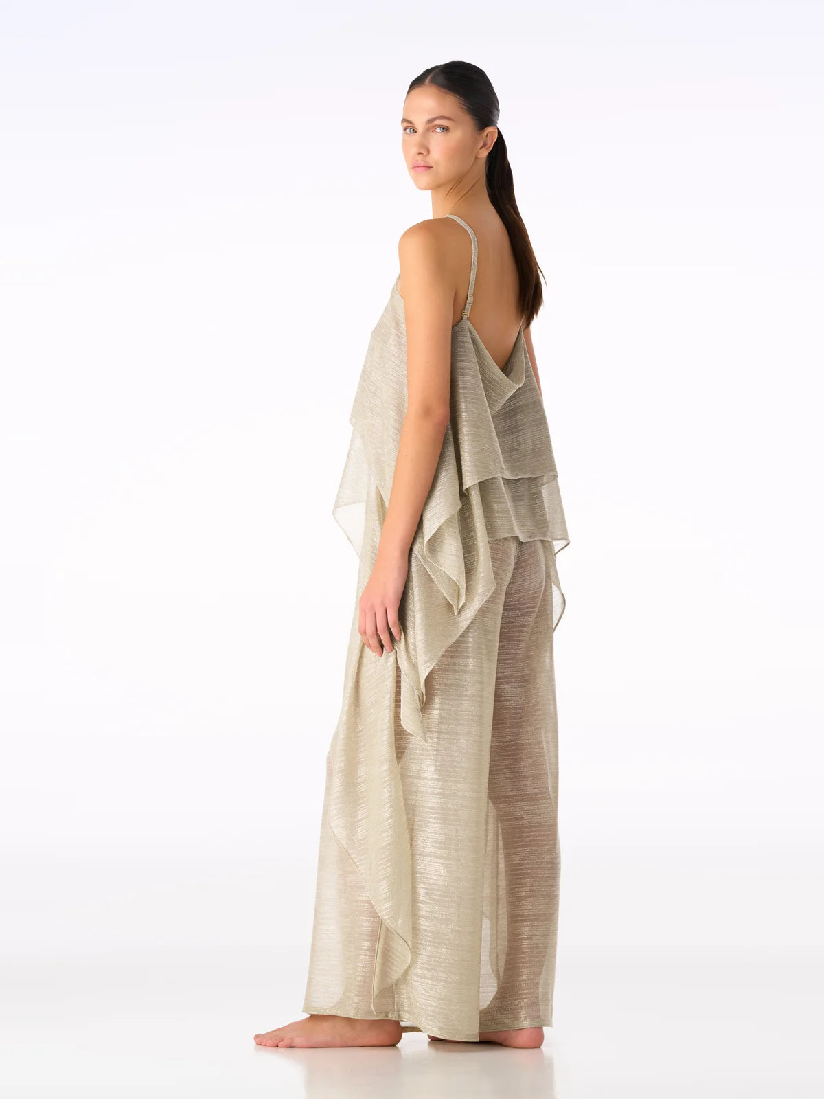 SASHA TOP GOLDEN MESH