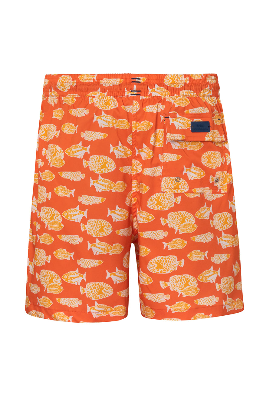 SWIM TRUNK BARU2 TANGERINE PRINTED