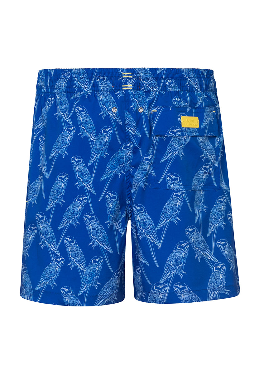 SWIM TRUNK BRUNO2 NAVY PRINTED