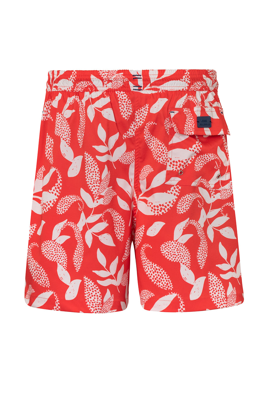 SWIM TRUNK CAIRO2 RED PRINTED