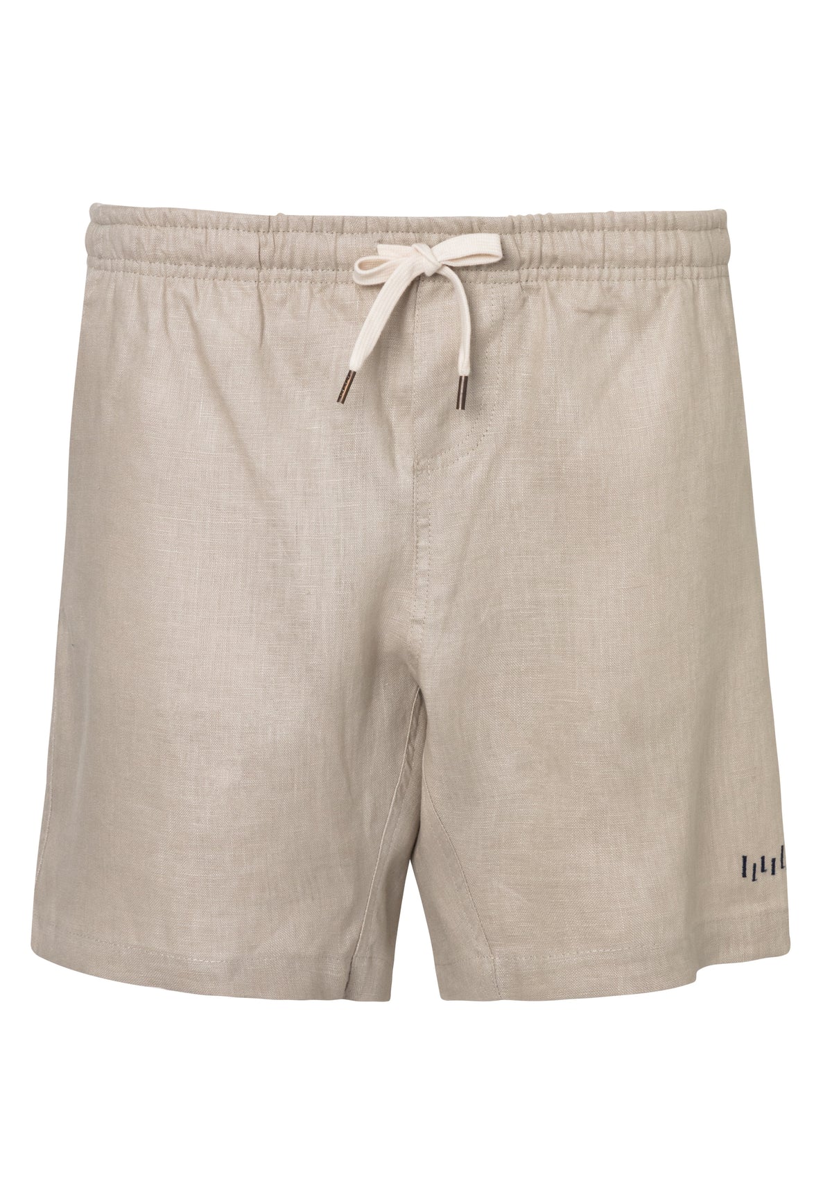 REGULAR CUT LINEN SHORTS ECRU