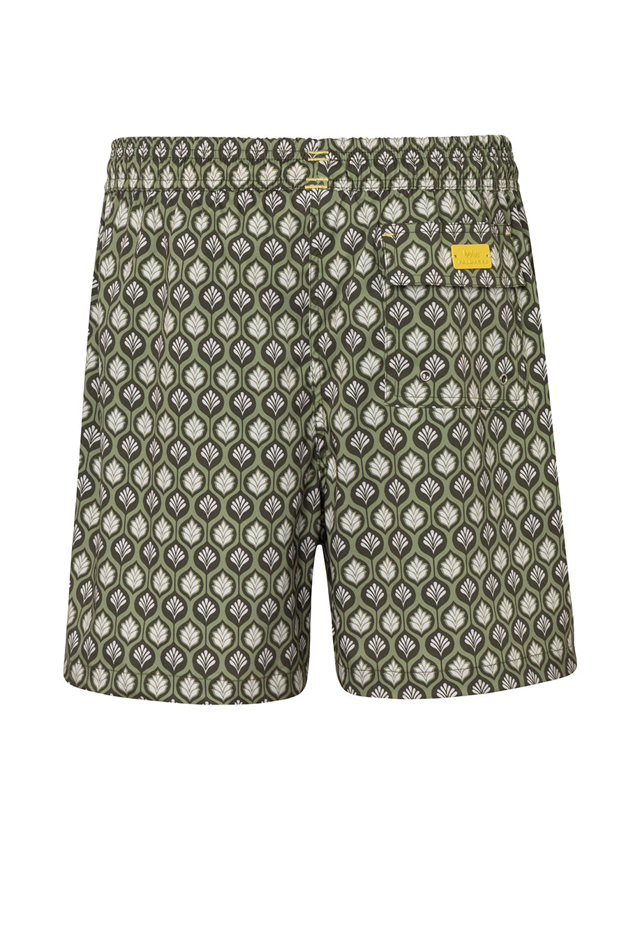 SWIM TRUNK MALTA3 MATCHA PRINTED